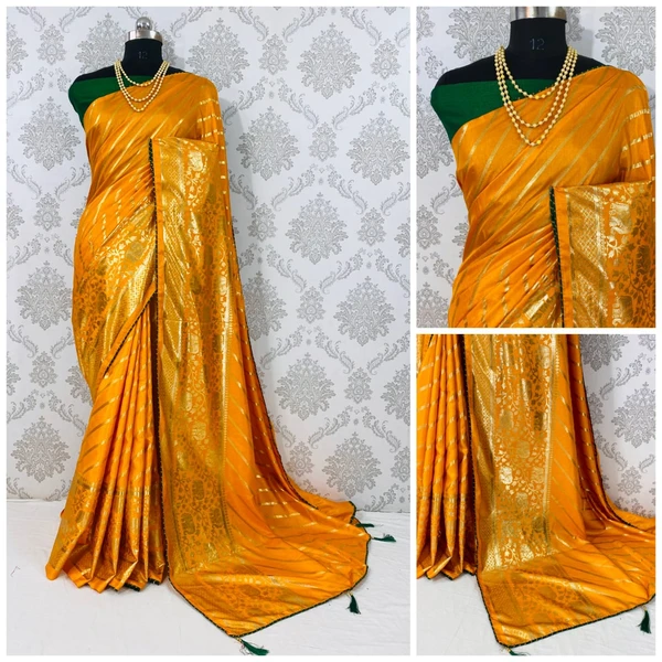 *Catlouge - savita*🌹 *👉New Lunching dola Lehriya saree*👉 *Fabric = Details:HEAVY DOLA SILK WITH LEHRIYA PRints with STYLISH LOOK pallu Latkan*👉NICE COLOUR MATCHING👉 *BLOUSE : Banglory* 👉*👉Book fast👉Full set ready👉Single also👉Ready stock - E