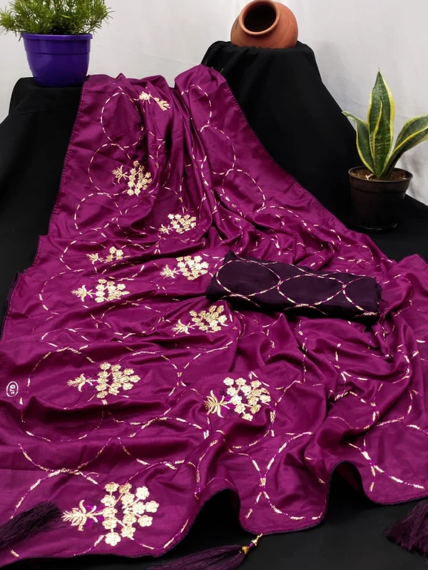 *we launching back to back Superhit collection**NAKODA MADHURI* *👉orignal dolla  SAREES wITH traditional multi stich embroidery work  with piping  n latkans  pallu*❣️❣️*👉Blouse=  Unstiched BANGLORY SATIN with embroidery blouse* *👉PUT IN YOUR STAUTS DEFINITELY YOU GET ORDERS*😍 .... NO LESS For anyone*   *👉UNBEATABLE PRICES GRAB SOON belive only original dont g - A