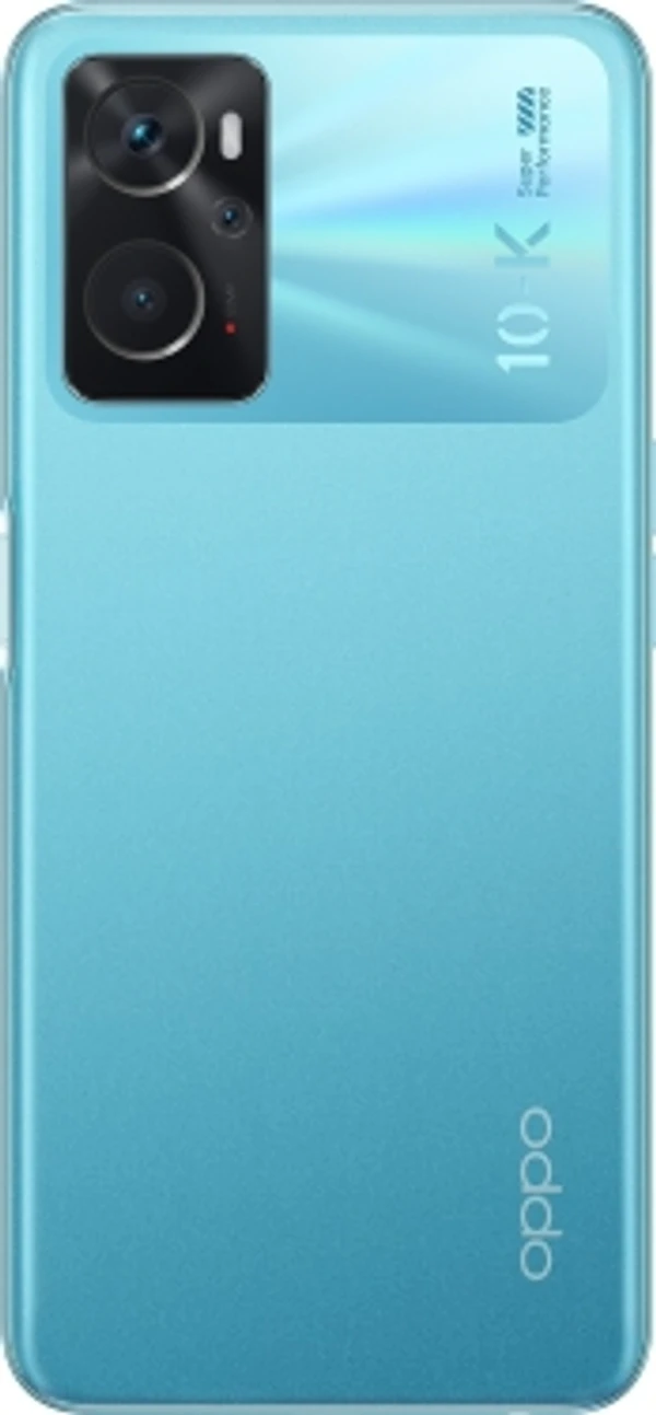 OPPO K10 (Blue Flame, 128 GB)Color: Black Carbon, Blue FlameRAM: 6 GB, 8 GB6 GB RAM | 128 GB ROM | Expandable Upto 1 TB16.74 cm (6.59 inch) Full HD+ Display50MP + 2MP + 2MP | 16MP Front Camera5000 mAh Lithium Ion BatteryQualcomm Snapdragon 680 Processor33W SUPERVOOC Charger | Dual Speaker | Super Adaptive Refresh RateAI Photo Suite | OPPO Glow Design with Dirt and Scratch Resistant