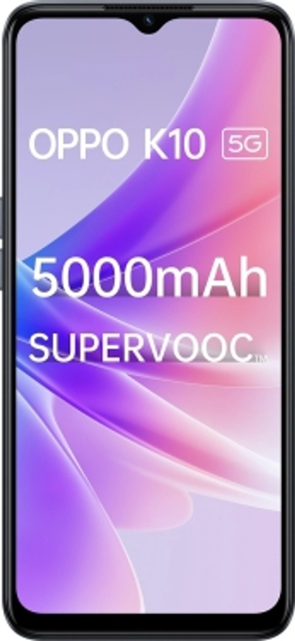 OPPO K10 5G (Midnight Black, 128 GB)Color: Midnight Black, Ocean BlueRAM: 6 GB, 8 GB8 GB RAM | 128 GB ROM | Expandable Upto 1 TB16.66 cm (6.56 inch) HD+ Display48MP + 2MP | 8MP Front Camera5000 mAh Lithium Ion Polymer BatteryMediatek Dimensity 810 Processor7 Days Replacement Policy, No questions asked.