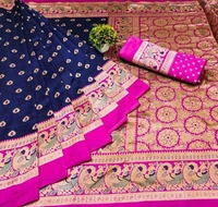 Catalog Name:*Alisha Ensemble Sarees*Saree Fabric: Cotton SilkBlouse: Running BlouseBlouse Fabric: Cotton SilkPattern: PrintedBlouse Pattern: PrintedNet Quantity (N): SingleSizes: Free Size (Saree Length Size: 5.2 m, Blouse Length Size: 0.8 m) Dispatch: 2-3 Days*Proof of Safe Delivery! Click to know on Safety Standards of Delivery Partners- https://ltl.sh/y_nZrAV3 - 1