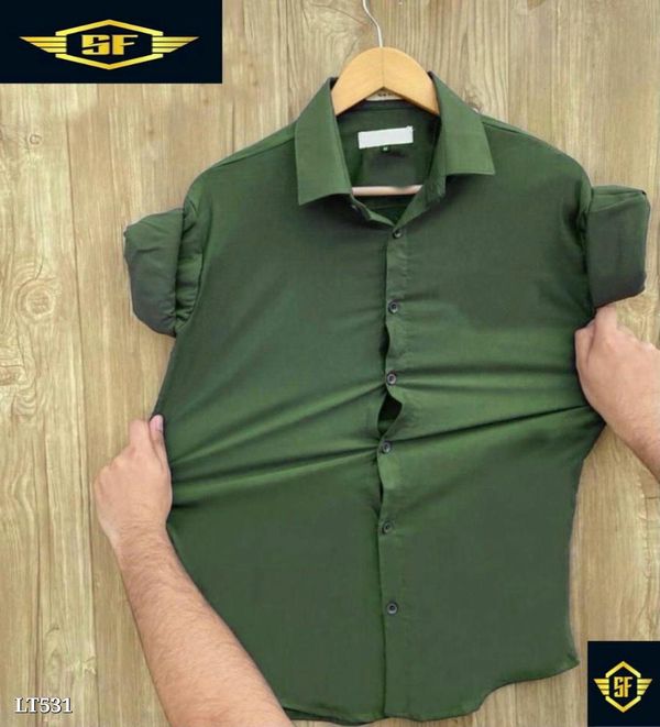 Singh Fashion  Catalog Name: Most demanding lycra shirts for him by Singh fashionSize M-38 L-40 XL-42 Xxl-44Awosome colorsLycra shirtFull sleevesOpening video is compulsory for all orders  - Singh Fashion, Green, XL 42