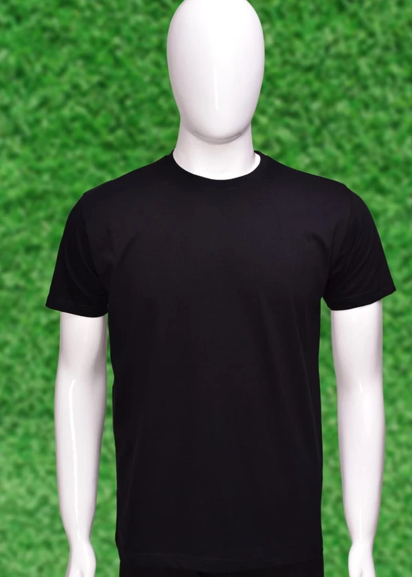 Human Sparsh *Human Sparsh Men’s Round Neck T-Shirt – Black*Power, Elegance and Sophistication is what you’ll feel when Black is worn. It would show how deep and serious the feelings and thoughts are.Whether you wear it with Jeans or Track Pants, you’ll look great with it.It’s made up of 180 gsm 100% Bio-Washed Cotton fabric with the most durable stitching to make sure it lasts long without los - L