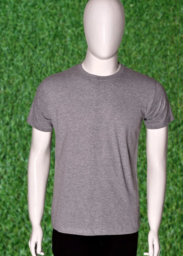 *Human Sparsh Men’s Round Neck T-Shirt – Grey *Power, Elegance and Sophistication is what you’ll feel when Black is worn. It would show how deep and serious the feelings and thoughts are.Whether you wear it with Jeans or Track Pants, you’ll look great with it.It’s made up of 180 gsm 100% Bio-Washed Cotton fabric with the most durable stitching to make sure it lasts long without los - L