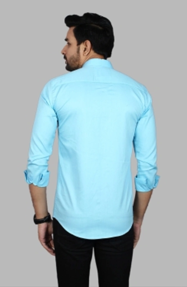 Liza Martin Men Solid Casual Light Blue ShirtColor: Blue, Cream, Light Blue, Light Green, Maroon, RedSize: M, L, XL, XXLFabric: Cotton BlendRegular Fit, Full SleeveCollar Type: SlimPattern: SolidSet of 110 Days Return Policy, No questions asked. - Xl