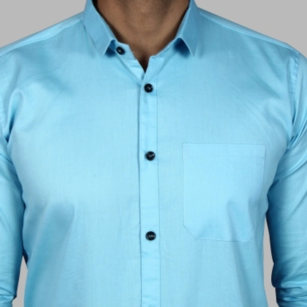 Liza Martin Men Solid Casual Light Blue ShirtColor: Blue, Cream, Light Blue, Light Green, Maroon, RedSize: M, L, XL, XXLFabric: Cotton BlendRegular Fit, Full SleeveCollar Type: SlimPattern: SolidSet of 110 Days Return Policy, No questions asked. - Xl