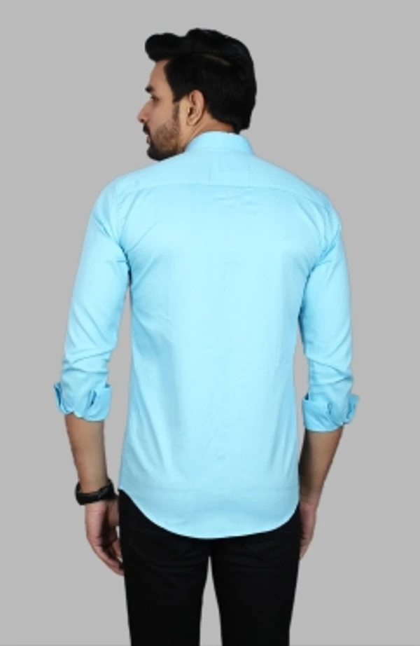 Liza Martin Men Solid Casual Light Blue ShirtColor: Blue, Cream, Light Blue, Light Green, Maroon, RedSize: M, L, XL, XXLFabric: Cotton BlendRegular Fit, Full SleeveCollar Type: SlimPattern: SolidSet of 110 Days Return Policy, No questions asked. - Xll