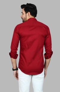 Liza Martin Men Solid Casual Red ShirtColor: Blue, Cream, Light Blue, Light Green, Maroon, RedSize: M, L, XL, XXLFabric: Cotton BlendRegular Fit, Full SleeveCollar Type: SlimPattern: SolidSet of 110 Days Return Policy, No questions asked. - Xl