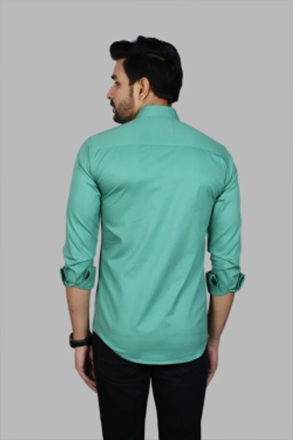 Liza Martin Men Solid Casual Light Green ShirtColor: Blue, Cream, Light Blue, Light Green, Maroon, RedSize: M, L, XL, XXLFabric: Cotton BlendRegular Fit, Full SleeveCollar Type: SlimPattern: SolidSet of 110 Days Return Policy, No questions asked. - XL