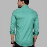 Liza Martin Men Solid Casual Light Green ShirtColor: Blue, Cream, Light Blue, Light Green, Maroon, RedSize: M, L, XL, XXLFabric: Cotton BlendRegular Fit, Full SleeveCollar Type: SlimPattern: SolidSet of 110 Days Return Policy, No questions asked. - XL