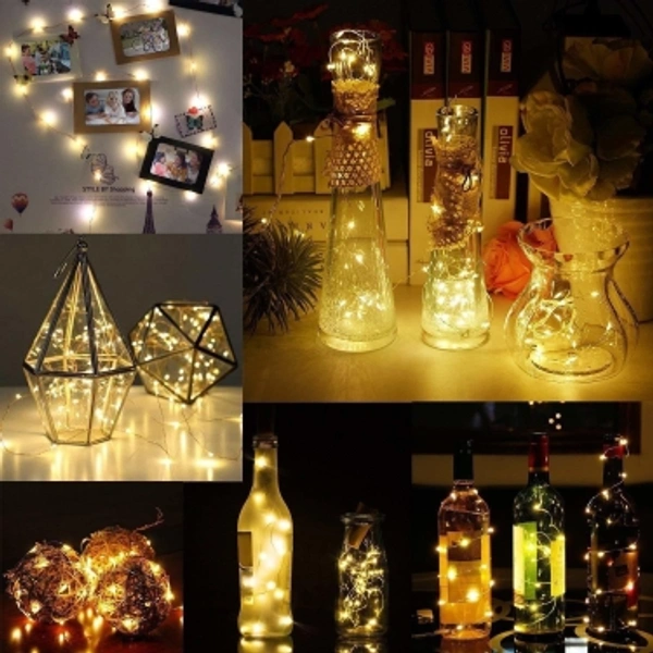 COMBO 4 quantity bottle cork led string lights 2 meter 20 led warm white 20 LEDs 1.98 m White Rice LightsColor: WhitePack of: 4, 6, 10Color: WhiteLength: 1.98 mNumber of Bulbs: 20Power Consumption: 0.5 WFunctionality: Steady7 Days Return Policy, No questions asked.