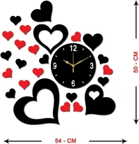 Fravy Analog 50 cm X 54 cm Wall ClockSize: 54 cm x 50 cmFrame Material: WoodenClock Type: Analog7 Days Return Policy, No questions asked.