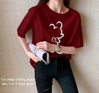 Casual Printed Women Blue TopColor: Black, Maroon, Musatrd, Navy Blue, Red, WhiteSize: S, M, L, XLColor Code :Navy BlueStyle Code :KE8149-Red MickeySize :LFabric :Cotton BlendOccasion :CasualNeck :Round NeckPattern :Printed7 Days Return Policy, No questions asked. - Nevy Blue, S