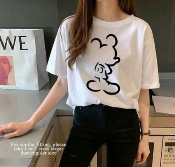 Casual Printed Women Blue TopColor: Black, Maroon, Musatrd, Navy Blue, Red, WhiteSize: S, M, L, XLColor Code :Navy BlueStyle Code :KE8149-Red MickeySize :LFabric :Cotton BlendOccasion :CasualNeck :Round NeckPattern :Printed7 Days Return Policy, No questions asked. - Nevy Blue, S