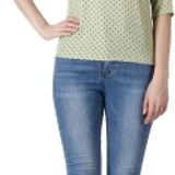 Casual Polka Print Women Green TopColor: Black, Green, Maroon, Navy, WhiteSize: S, M, L, XLColor Code :GreenStyle Code :SPY_108_GreenSize :MFabric :CrepeOccasion :CasualFabric Care :Regular Machine WashPattern :Polka Print7 Days Return Policy, No questions asked. - Xl