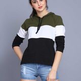 Color Block Women Multicolor T-ShirtColor: Blue, Maroon, Mustard, Olive, Red, See GreenSize: S, M, L, XLColor :MulticolorType :Hooded NeckSleeve :Full SleeveFit :RegularFabric :Cotton BlendStyle Code :Hood4348Neck Type :Hooded Neck7 Days Return Policy, No questions asked. - Nevy Blue, Xl