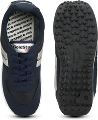 GOLDSTAR Running Shoes For MenColour Blue Outer Material: NylonClosure: Lace-UpsPattern: Solid10 Days Return Policy, No questions asked.Hurry, Only 7 left! - 7