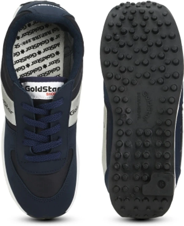 GOLDSTAR Running Shoes For MenColour Blue Outer Material: NylonClosure: Lace-UpsPattern: Solid10 Days Return Policy, No questions asked.Hurry, Only 7 left! - 9