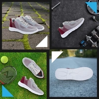 Asian  asian Delta-14 sports shoes for men | Latest Stylish Casual sport shoes for men | running shoes for boys | Lace up Lightweight grey shoes for running, walking, gym, trekking, hiking & party Running Shoes For MenColour: Grey, Maroon1.2 inch Heel HeightOuter Material: FabricInner Material: Soft breathable fabric lining which prevents sweatingClosure: Lace-UpsPattern: Mesh10 Days Retu - 6
