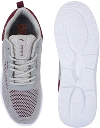 Asian  asian Delta-14 sports shoes for men | Latest Stylish Casual sport shoes for men | running shoes for boys | Lace up Lightweight grey shoes for running, walking, gym, trekking, hiking & party Running Shoes For MenColour: Grey, Maroon1.2 inch Heel HeightOuter Material: FabricInner Material: Soft breathable fabric lining which prevents sweatingClosure: Lace-UpsPattern: Mesh10 Days Retu - 6