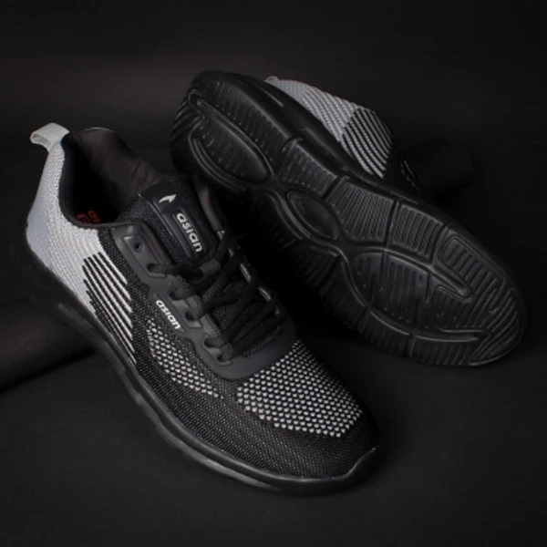 Asian  asian Delta-14 sports shoes,Walking Shoes,Casual,Training, Running Shoes For MenColour: Black1.2 inch Heel HeightOuter Material: FabricInner Material: Soft breathable fabric lining which prevents sweatingClosure: Lace-UpsPattern: Solid10 Days Return Policy, No questions asked. - Black, 6