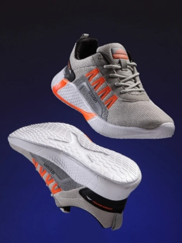 Asian asian Bouncer-01 Running shoes for boys | sports shoes for men | Latest Stylish Casual sneakers for men | Lace up lightweight grey shoes for running, walking, gym, trekking, hiking & party Running Shoes Running Shoes For MenColour: Grey, OrangeOuter Material: FabricInner Material: FabricClosure: Lace-UpsPattern: Solid10 Days Return Policy, No questions asked. - 6