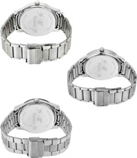 Combo ES109 COMBO OF THREE WATCHES Analog Watch  - For MenWater Resistant :YesDisplay Type :AnalogStyle Code :Chronograph PatternSeries :COMBO OF THREE WATCHESOccasion :Casual, Formal, Party-WeddingWatch Type :Wrist Watch, Metallic, Sports WatchPack of :33 Days Return Policy, No questions asked.