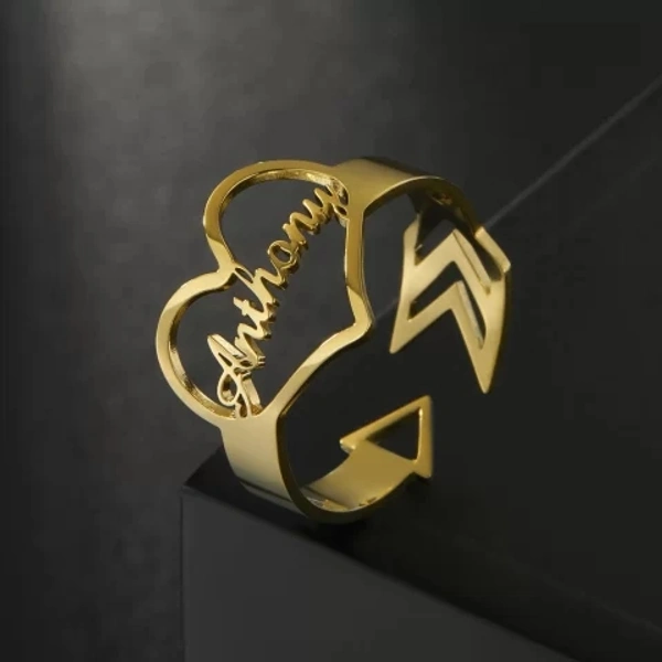 Stylish Name Ring  - 1