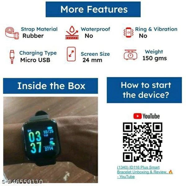 ID116Bluetooth Smart Fitness Band 