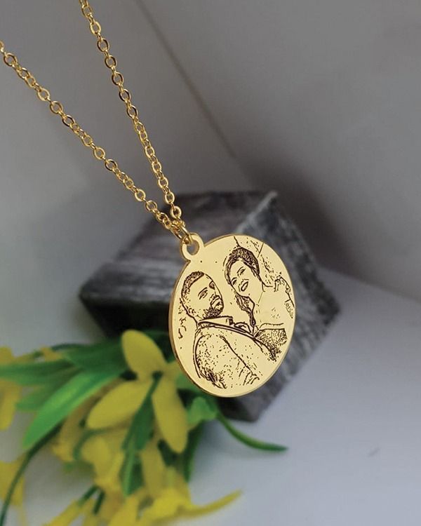 Pendent  with your  own  photo  , photo Pendent  - Golden Grass