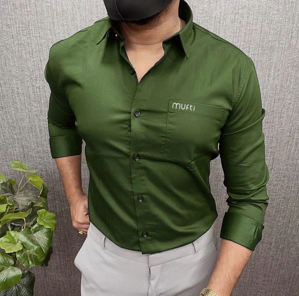 Mufti Plane Shirt For Men  - L