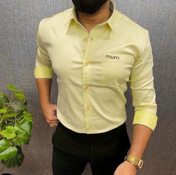 Mufti Plane Shirt For Men  - L