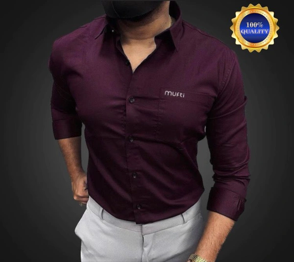 Mufti Plane Shirt For Men  - L