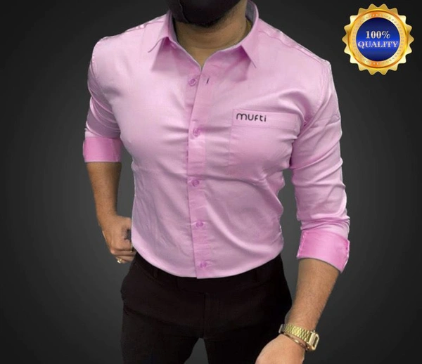 Mufti Plane Shirt For Men  - L