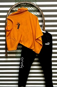 Jf  Puma Tshirts + Lowar Combo - M
