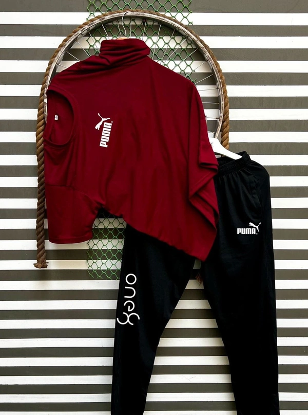 Jf  Puma Tshirts + Lowar Combo - Jf, L