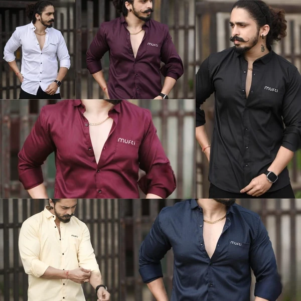 6 Pice Combo  Mufti  Brand Shirt At Fectry Price  - M