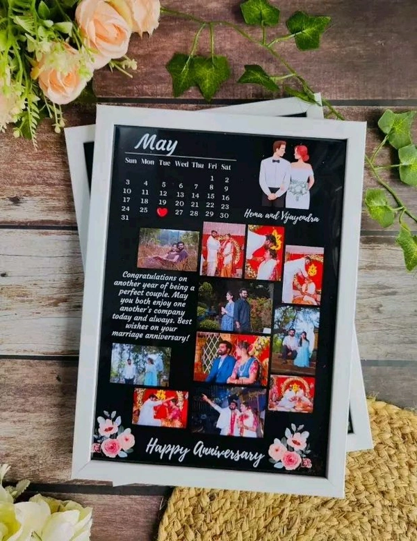 Customised Photo Frame  - A4 SIZE, White, Super Market