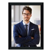 Customised Photo Frame  - A4 SIZE, Black, Super Market