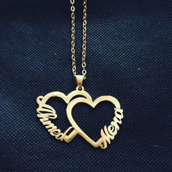 cuople  customize  Name pendant best gift for wifi - golden, only priped