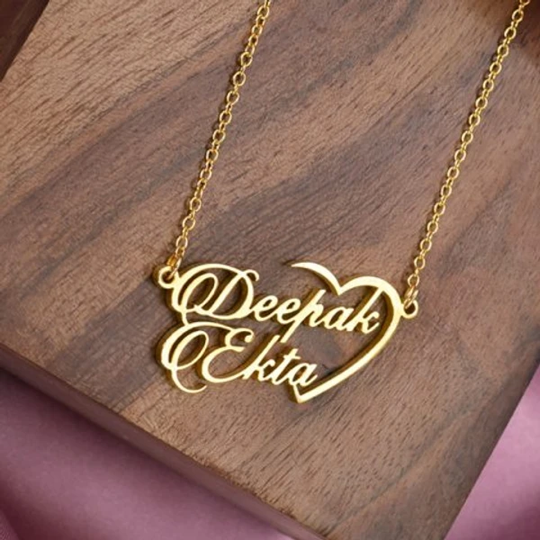 cuople  customize  Name pendant best gift for wifi - golden, only priped