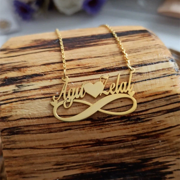 cuople  customize  Name pendant best gift for wifi - golden, only priped