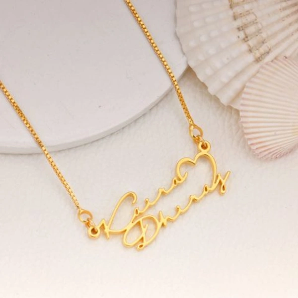 cuople  customize  Name pendant best gift for wifi - golden, only priped