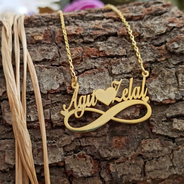 cuoples  customize  Name pendant 178 - golden, only priped