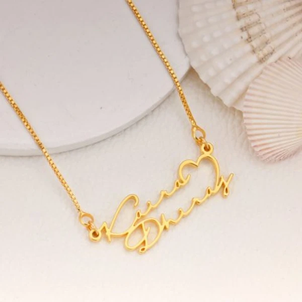 cuoples  customize  Name pendant 184 - golden, only priped