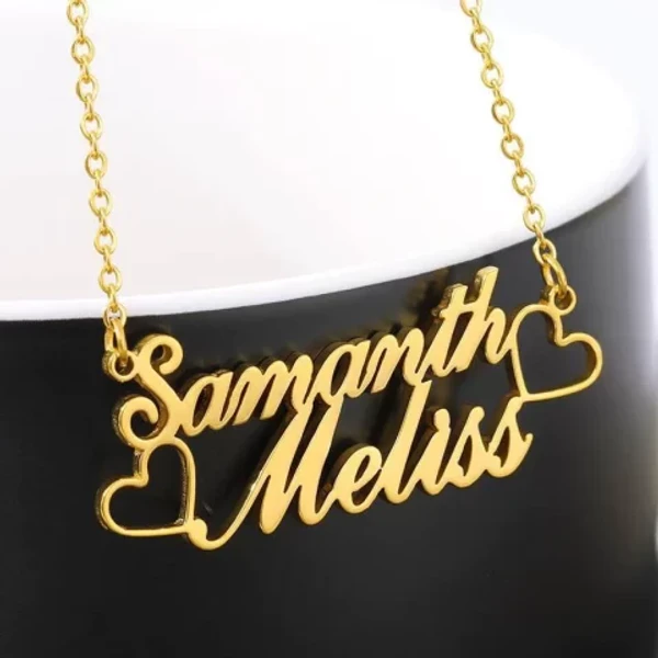 cuoples  customize  Name pendant 185 - golden, only priped