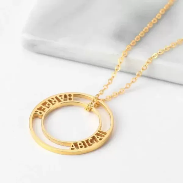 cuoples  customize  Name pendant 196 - golden, only priped