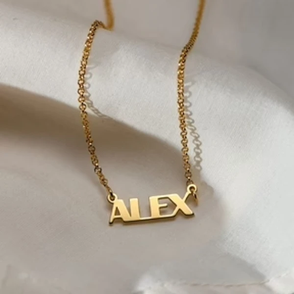 Special Style  customize single Name pendant 9 - golden, only priped