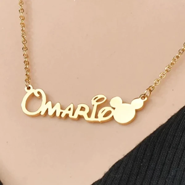 Special Style  customize single Name pendant 12 - golden, only priped