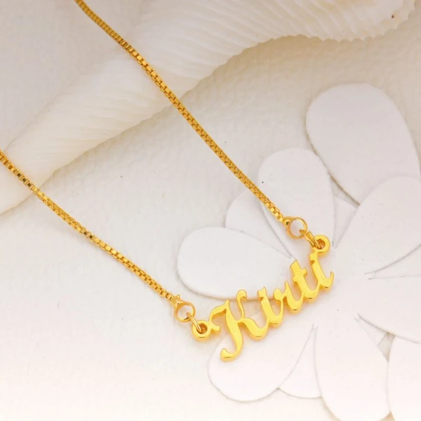 Special Style  customize single Name pendant 13 - golden, only priped